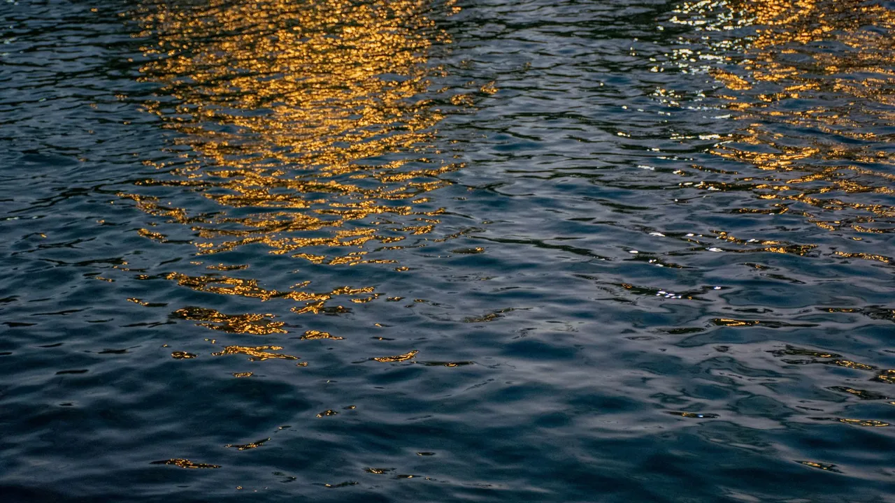 Calm flowing water — the Water element